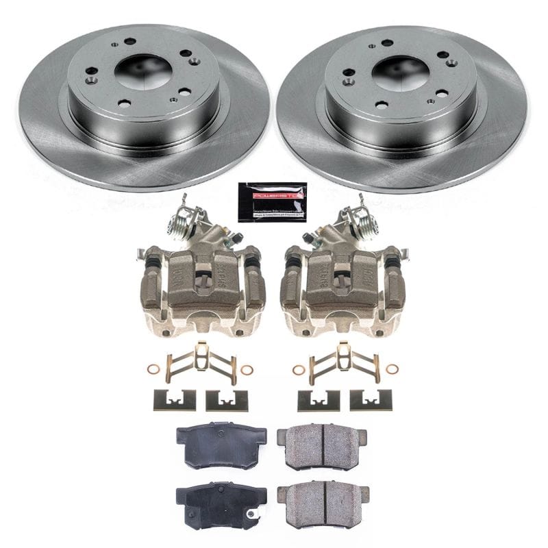 PowerStop — OE Stock Replacement Low-Dust Ceramic Brake Pad, Rotor and Caliper Kit