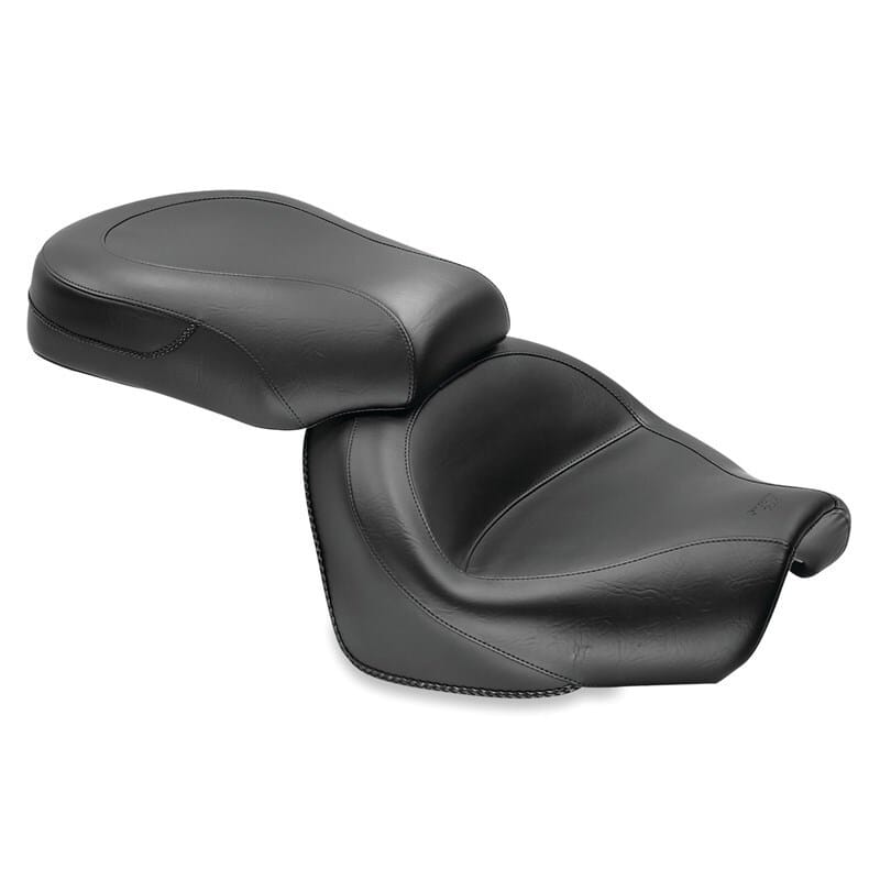 Mustang Motorcycle — Mustang 09-17 Yamaha V-Star 950, 950 Tourer Standard Touring 2PC Seat - Black