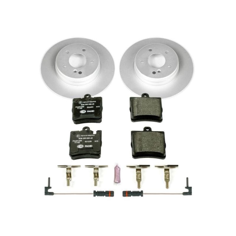 PowerStop — Genuine Geomet Coated Rotors, ECE-R90 Brake Pads + Hardware Kit