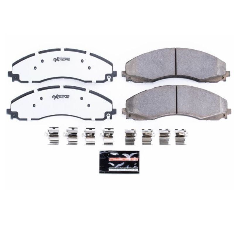 PowerStop — PowerStop - Z36 Truck and SUV Carbon-Fiber Ceramic Brake Pads with Hardware Kit