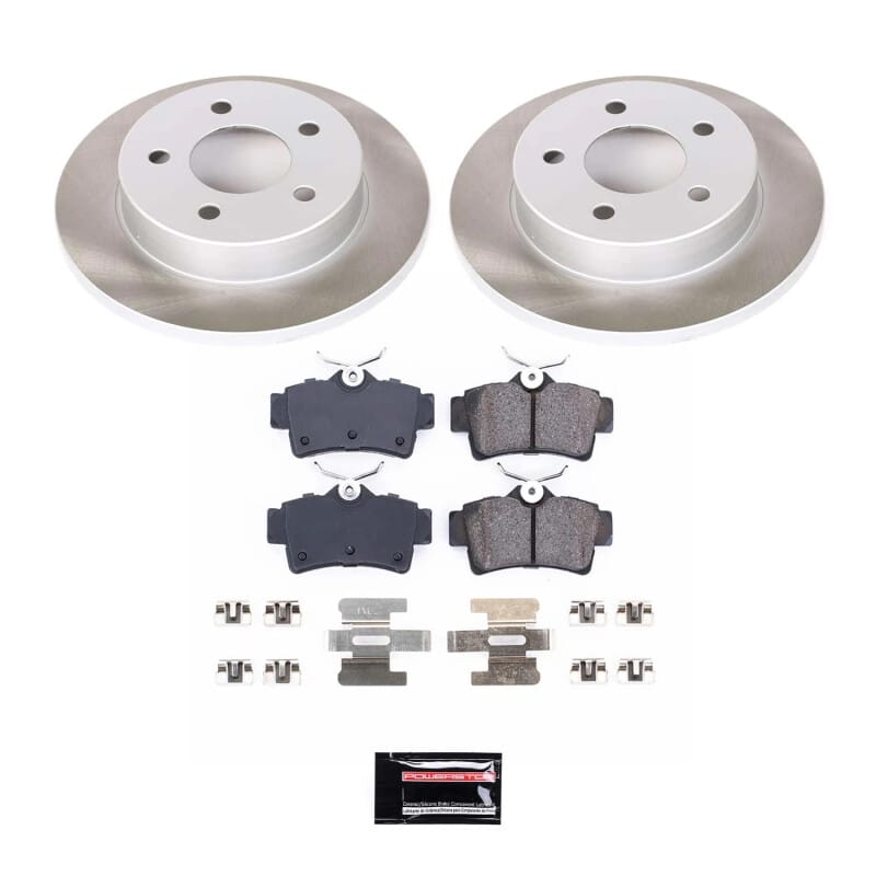 PowerStop — Semi-Coated Rotor and Low-Dust Ceramic Brake Pad Kit