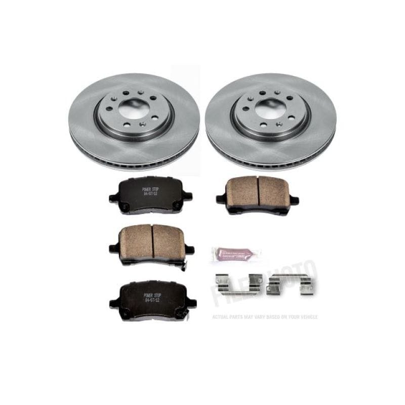 PowerStop — OE Stock Replacement Low-Dust Ceramic Brake Pad and Rotor Kit