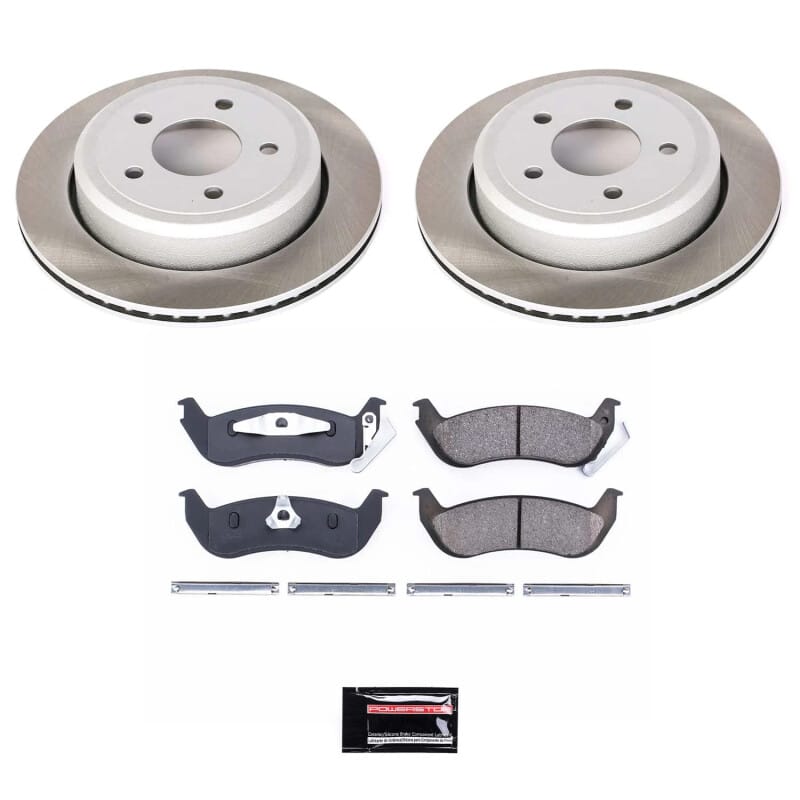 PowerStop — Semi-Coated Rotor and Low-Dust Ceramic Brake Pad Kit