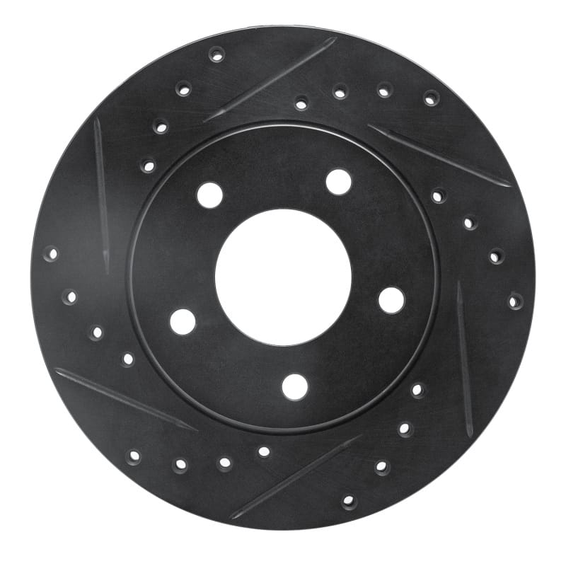 R1 Concepts — R1 Concepts Brake Rotor Drilled and Slotted Black