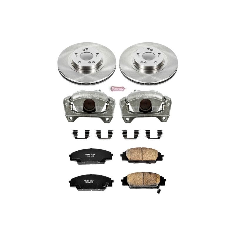 PowerStop — OE Stock Replacement Low-Dust Ceramic Brake Pad, Rotor and Caliper Kit