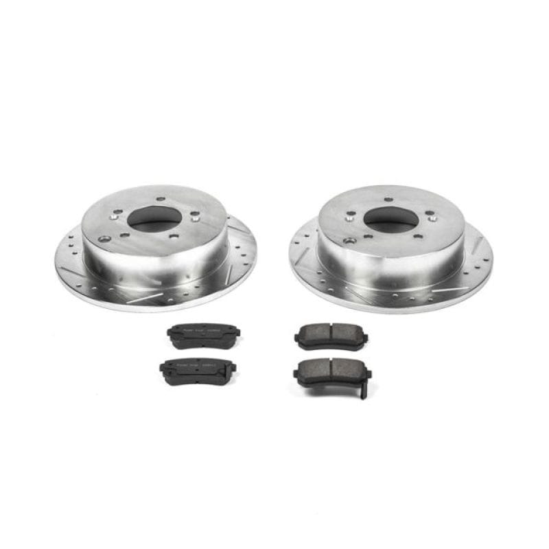 PowerStop — Z23 Daily Driver Carbon-Fiber Ceramic Brake Pad and Drilled & Slotted Rotor Kit