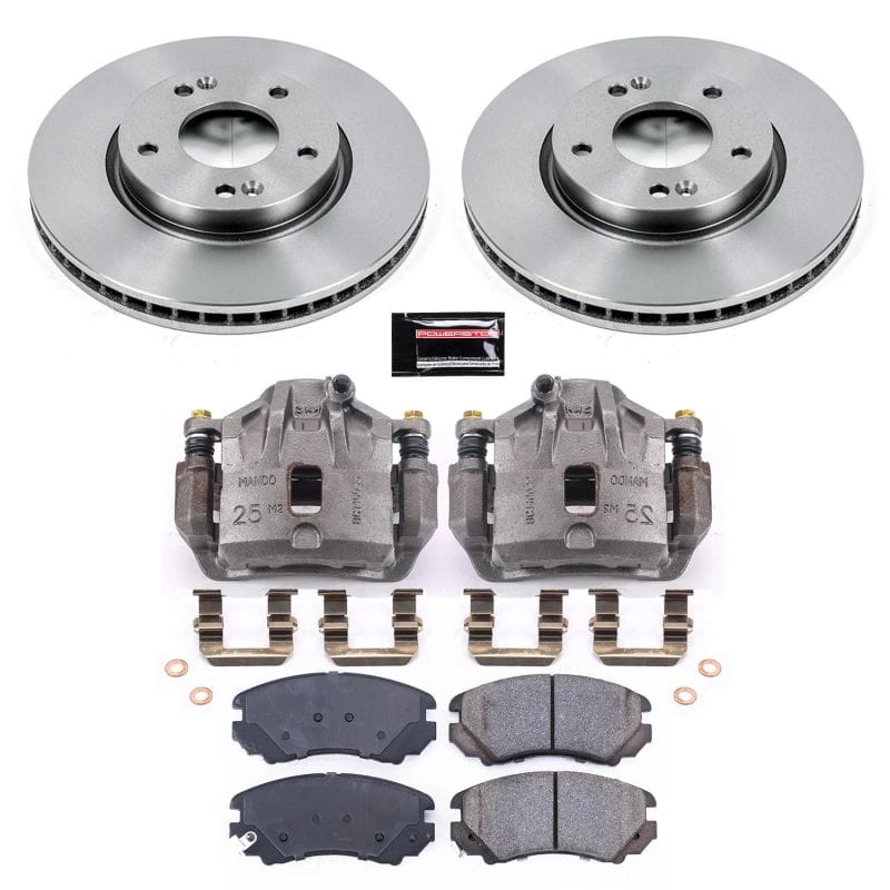 PowerStop — OE Stock Replacement Low-Dust Ceramic Brake Pad, Rotor and Caliper Kit