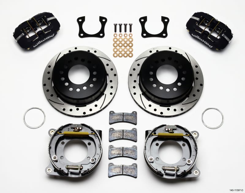 Wilwood — KIT,REAR,DISC/DRUM,OLDS/PONT,2.81 OFFSET 1PC 11.00,SRP,BLACK POWDER COAT