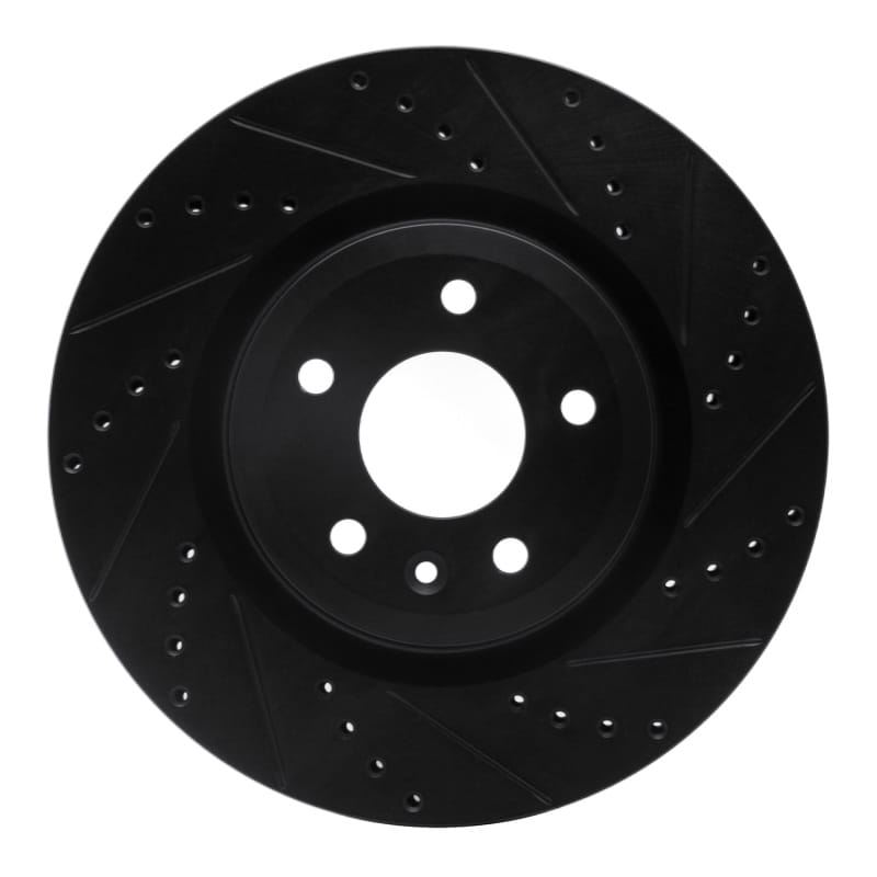 R1 Concepts — R1 Concepts Brake Rotor Drilled and Slotted Black