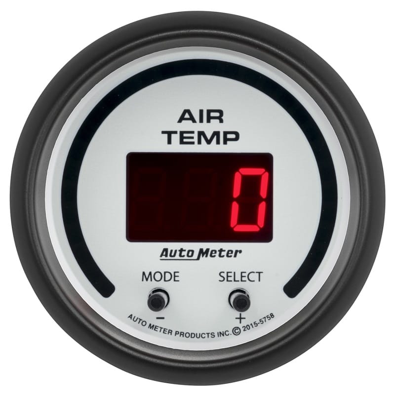 AutoMeter — GAUGE, AIR TEMP, DUAL, 2 1/16", 0-300?F, DIGITAL, PHANTOM