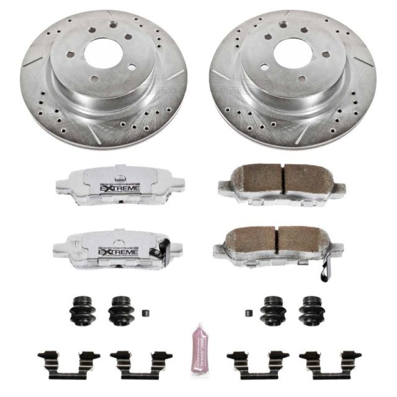 PowerStop — Z26 Street Performance Ceramic Brake Pad and Drilled & Slotted Rotor Kit