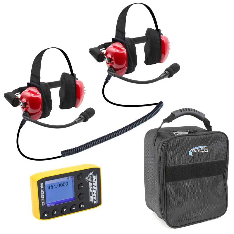 Rugged Radios — Rugged Radios H80 Track Talk Headset w/ NITRO BEE XTREME UHF Race Receiver and Carry Bag