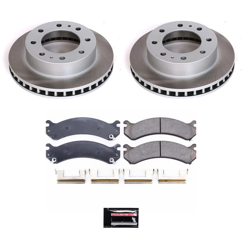 PowerStop — Semi-Coated Rotor and Low-Dust Ceramic Brake Pad Kit