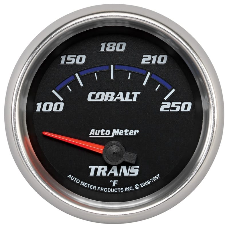 AutoMeter — GAUGE, TRANSMISSION TEMP, 2 5/8", 100-250?F, ELECTRIC, COBALT