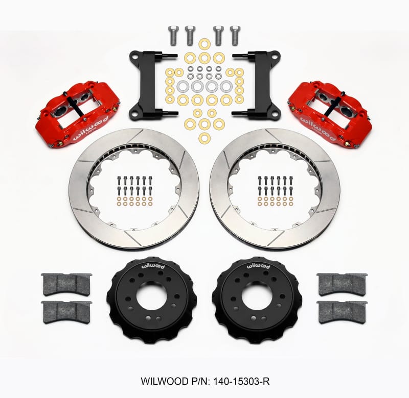Wilwood — KIT,FRONT,WWE C10 ALUM PRO SPINDLE FNSL6R,13.06 ROTOR,RED