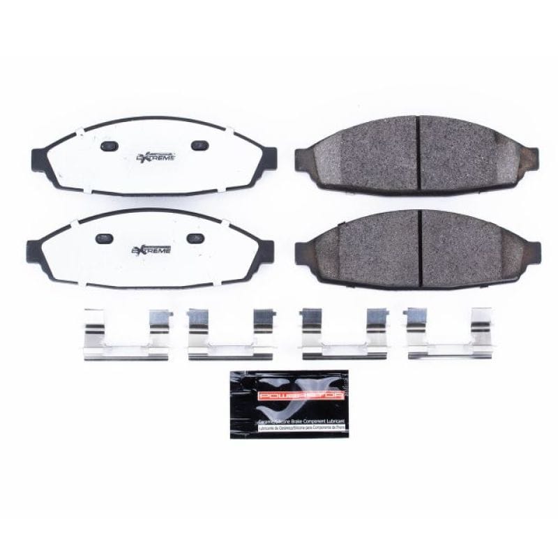 PowerStop — PowerStop - Z26 Performance Carbon-Fiber Ceramic Brake Pads with Hardware Kit