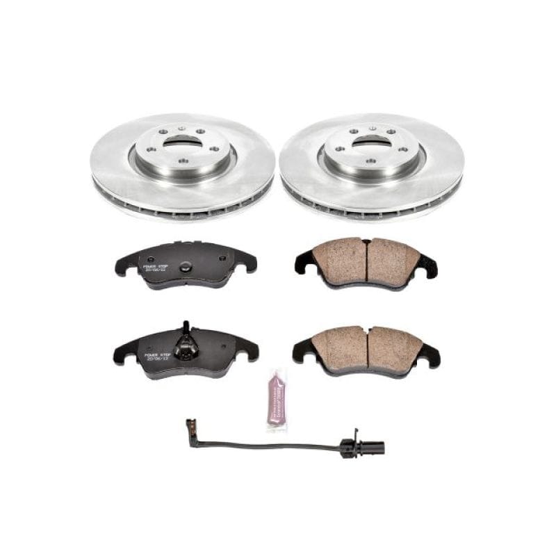 PowerStop — OE Stock Replacement Low-Dust Ceramic Brake Pad and Rotor Kit