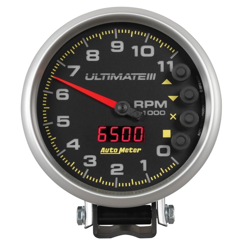 AutoMeter — AutoMeter Gauge Tach 5in. 11K RPM Pedestal Datalogging Ultimate IIi Playback Black
5" ULTIMATE III PLAY