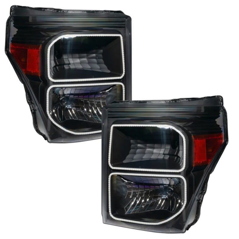 ORACLE Lighting — 2011-2016 Ford F-250/350 Superduty LED Halo Headlights - (Black Housing)