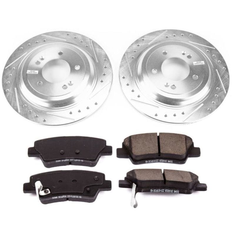 PowerStop — Z23 Daily Driver Carbon-Fiber Ceramic Brake Pad and Drilled & Slotted Rotor Kit