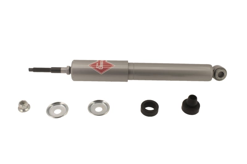KYB — The KYB Gas-a-just monotube shock absorber has additional performance advantages over the traditional twin-tube design: It can instantly, automatically adjust to your performance needs and never experiences fade due to aeration. The KYB Gas-a-just has two separate working chambers: An air-free hydraulic piston and valve area for responsiveness and control, and a second high-pressure nitrogen gas area with a floating piston that provides a comfortable ride during normal driving and adds instant p
High Pressure Monotube Gas Shock