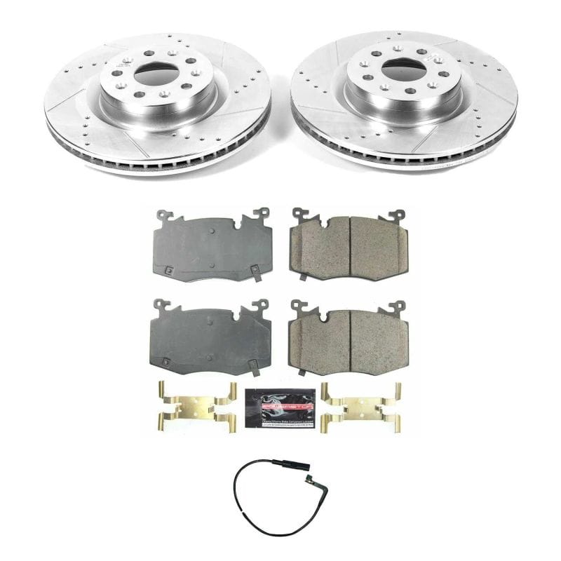 PowerStop — Z23 Daily Driver Carbon-Fiber Ceramic Brake Pad and Drilled & Slotted Rotor Kit