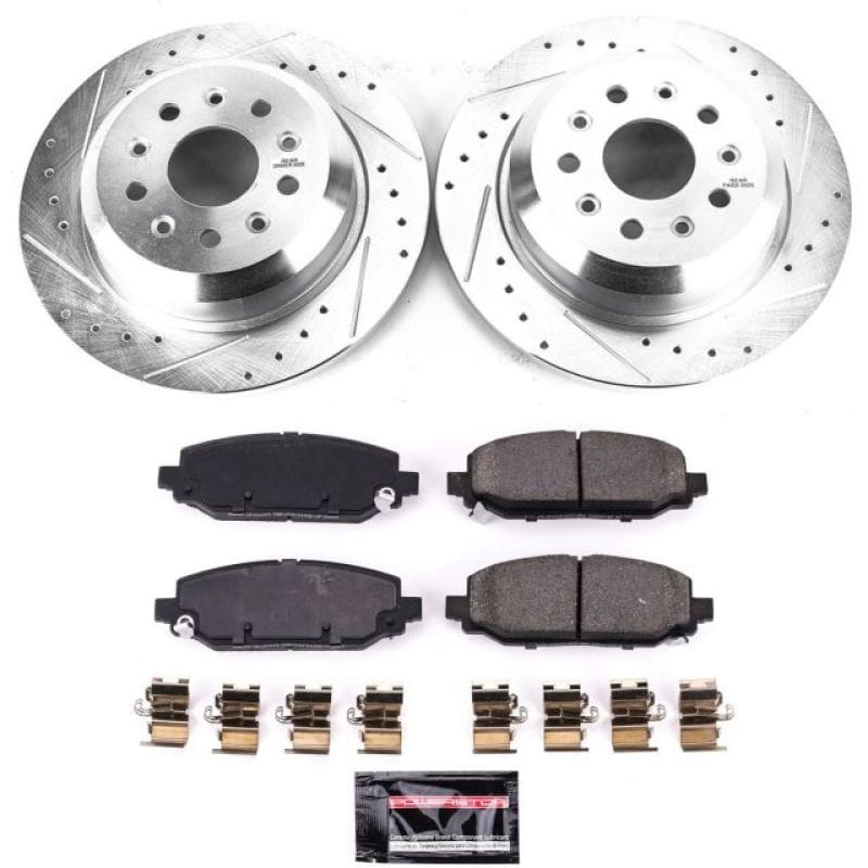 PowerStop — Z23 Daily Driver Carbon-Fiber Ceramic Brake Pad and Drilled & Slotted Rotor Kit