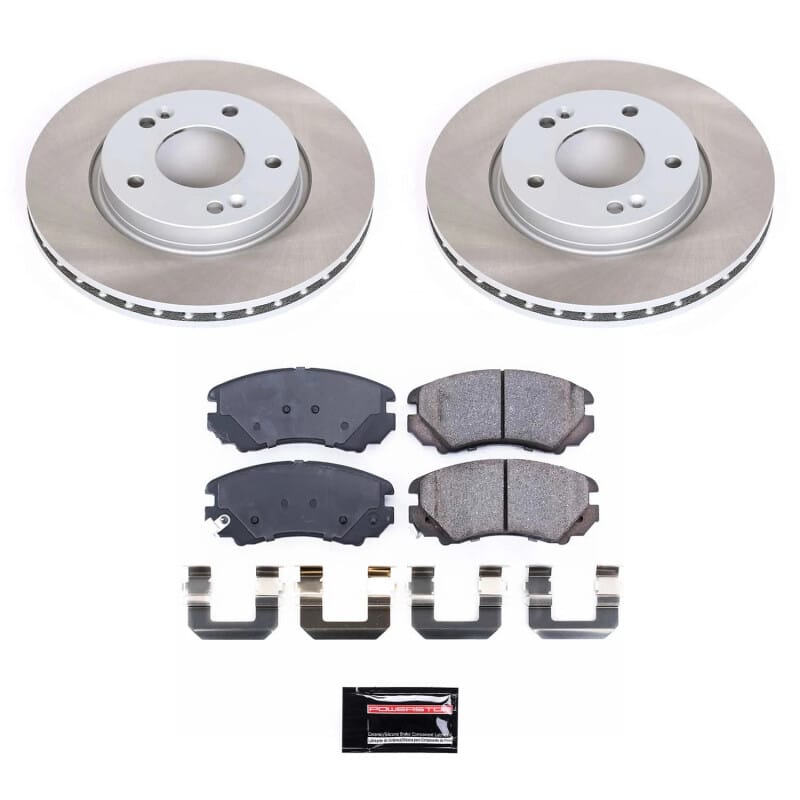 PowerStop — Semi-Coated Rotor and Low-Dust Ceramic Brake Pad Kit