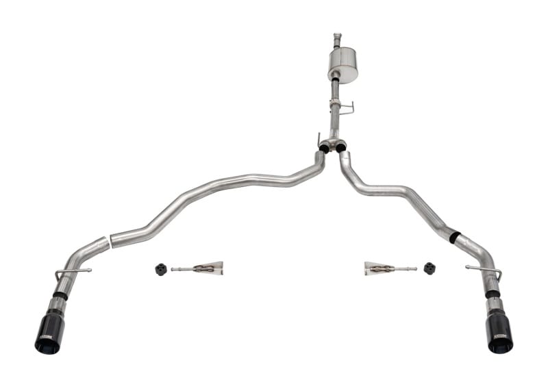 CORSA Performance — 3.0in. Dual Rear Exit Catback Exhaust System with Flat Cut 4.0in. Dual Wall Tips