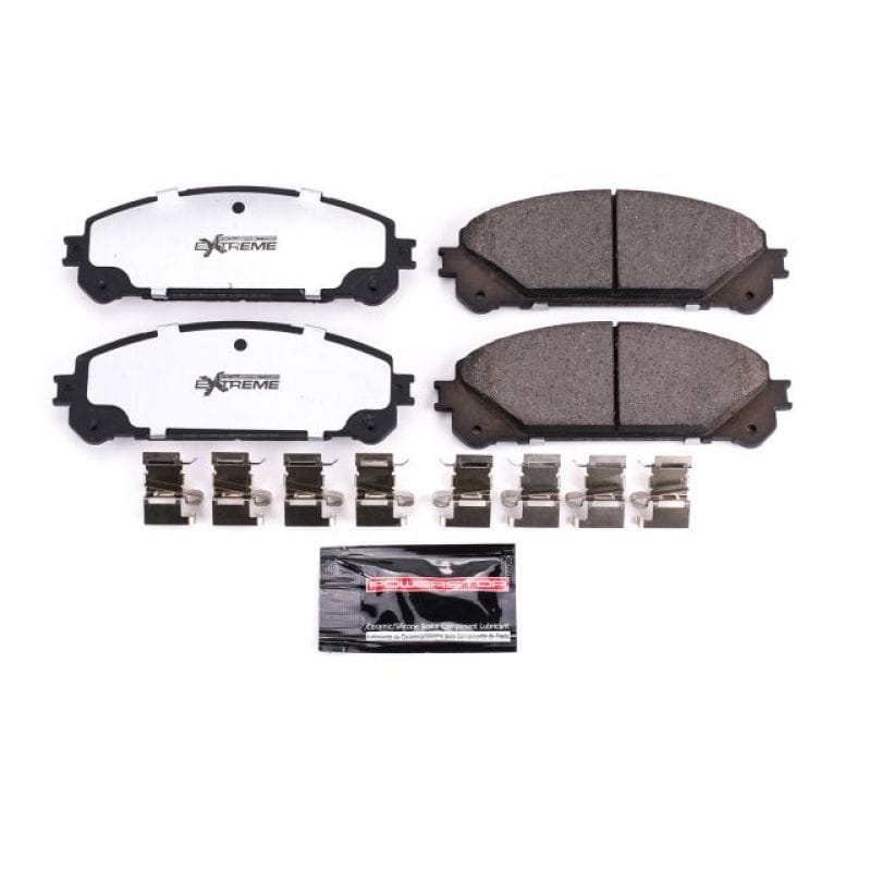 PowerStop — PowerStop - Z36 Truck and SUV Carbon-Fiber Ceramic Brake Pads with Hardware Kit