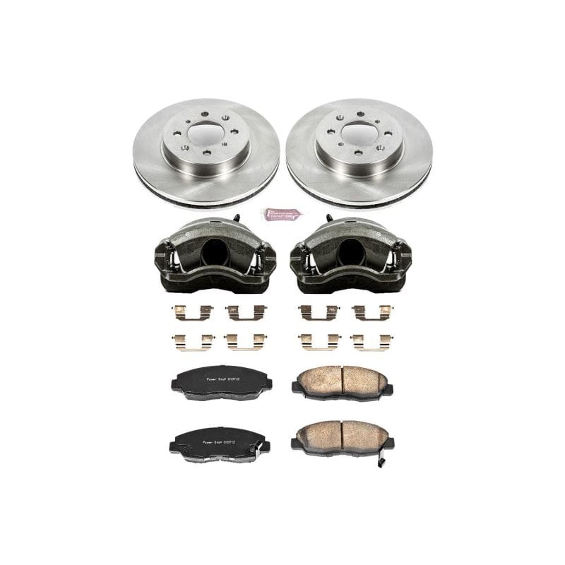 PowerStop — OE Stock Replacement Low-Dust Ceramic Brake Pad, Rotor and Caliper Kit