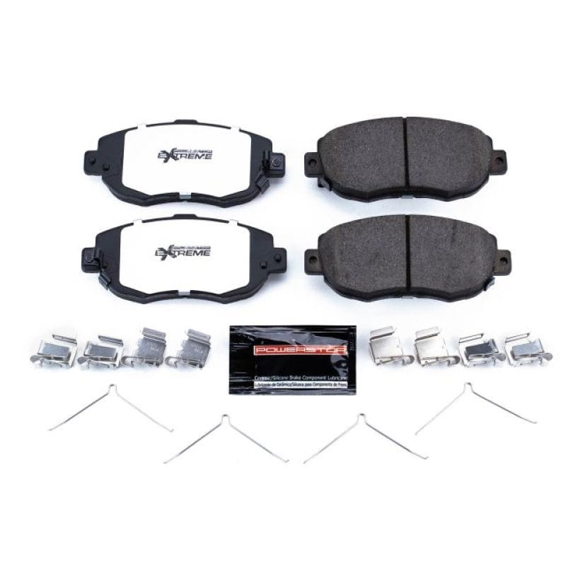 PowerStop — PowerStop - Z26 Performance Carbon-Fiber Ceramic Brake Pads with Hardware Kit