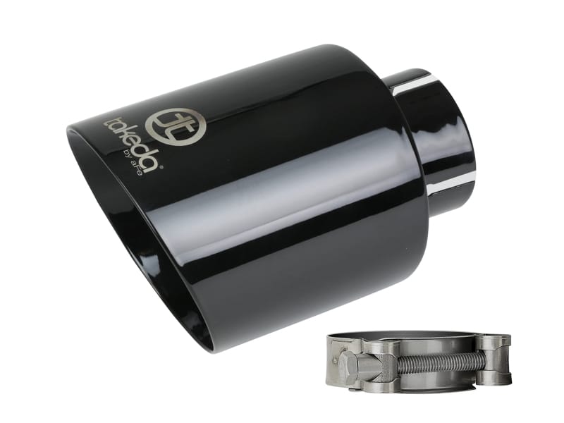 aFe — Takeda 409 Stainless Steel Clamp-on Exhaust Tip Black