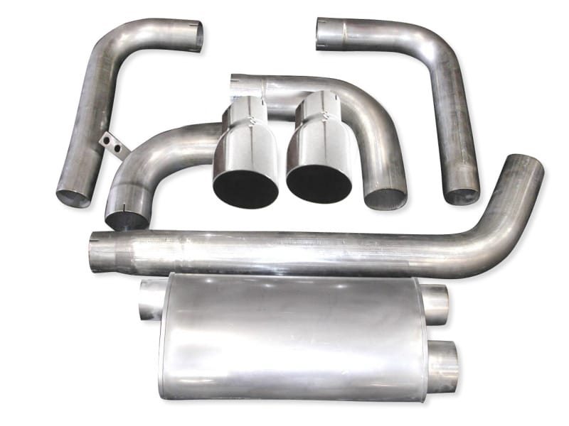 Stainless Works — Stainless Works 3-1/2" Catback Dual Outlet Turbo Muffler Factory Connect
