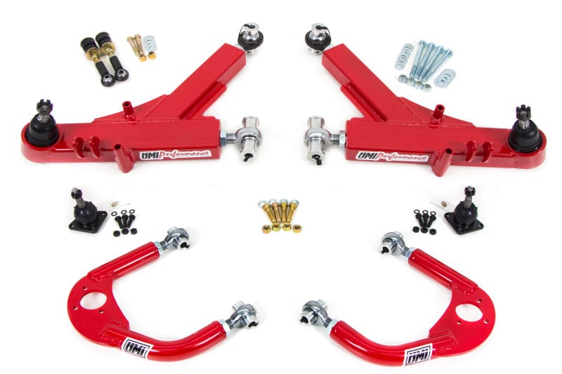 UMI Performance — 230910 - 1993-2002 GM F-Body A-Arm Kit, Road Race, Boxed Lower + Adj Upper
