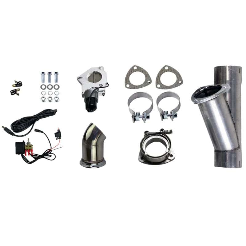 Granatelli Motor Sports — Electronic Exhaust Cutout Systems - Aluminized Mild Steel - Slip Fit