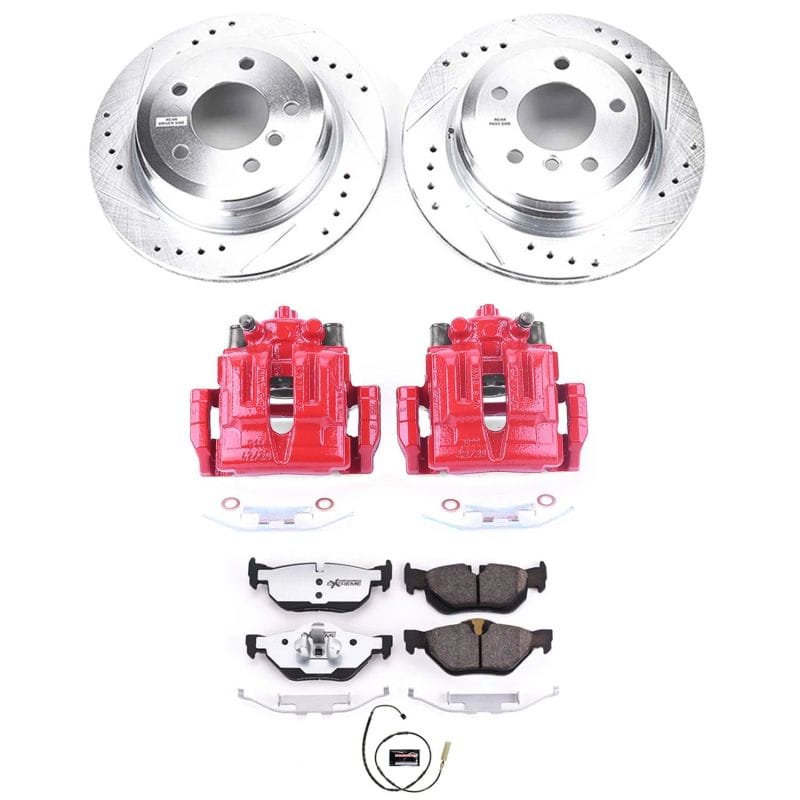 PowerStop — Z26 Street Performance Ceramic Brake Pad, Drilled Slotted Rotor, and Caliper Kit