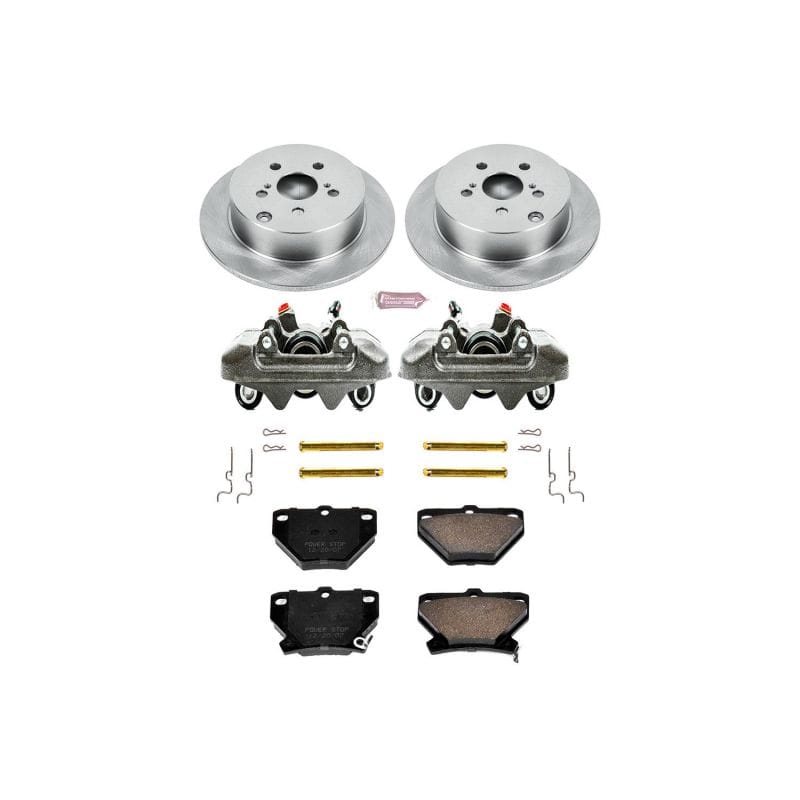 PowerStop — OE Stock Replacement Low-Dust Ceramic Brake Pad, Rotor and Caliper Kit