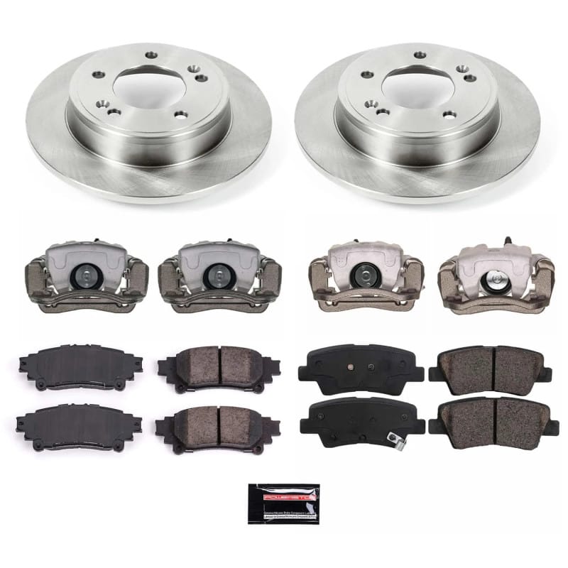 PowerStop — OE Stock Replacement Low-Dust Ceramic Brake Pad, Rotor and Caliper Kit