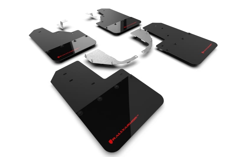 Rally Armor — Black Mud Flap/Red Logo
