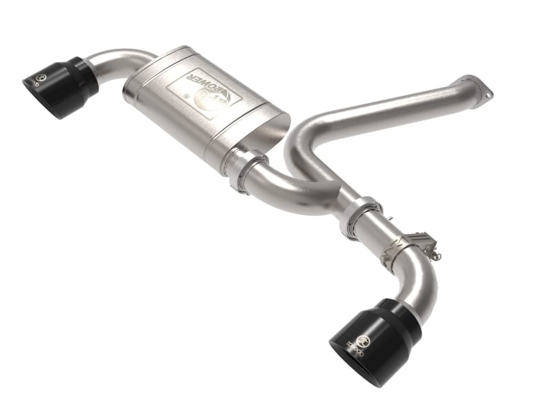 aFe — Takeda 3 IN 304 Stainless Steel Axle-Back Exhaust w/ Black Tips