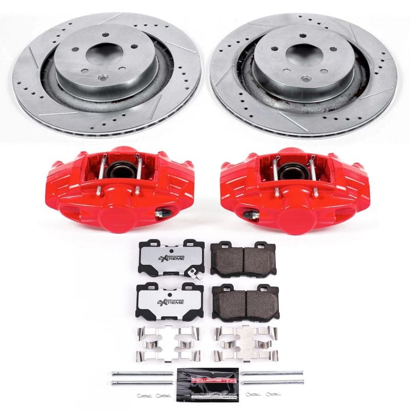 PowerStop — Z26 Street Performance Ceramic Brake Pad, Drilled Slotted Rotor, and Caliper Kit