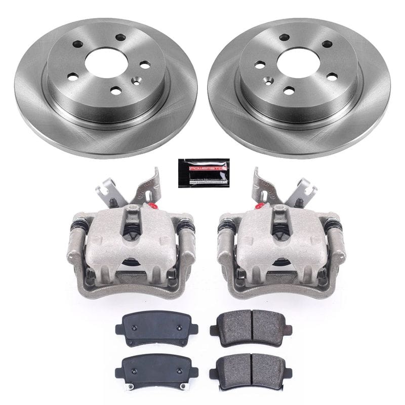 PowerStop — OE Stock Replacement Low-Dust Ceramic Brake Pad, Rotor and Caliper Kit