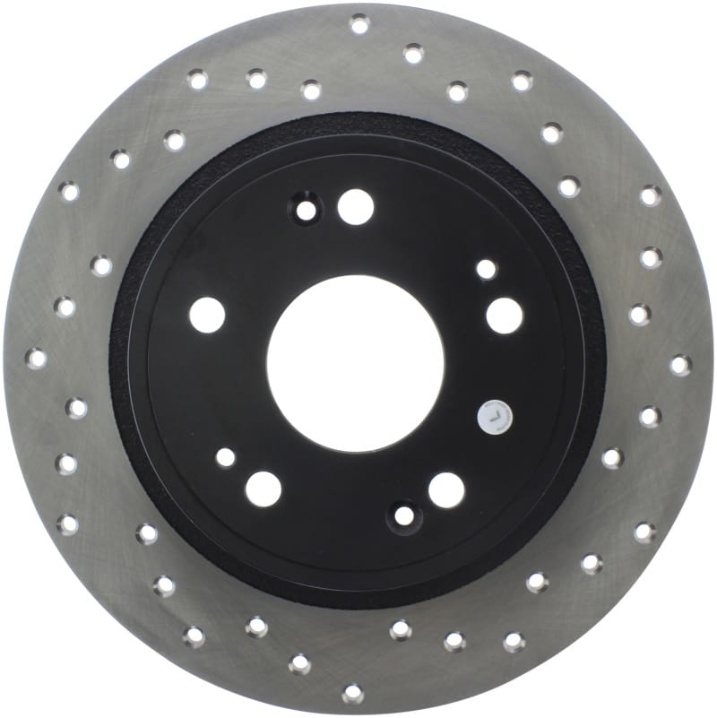 Stoptech — StopTech Sport Cross Drilled Brake Rotor; Rear Left