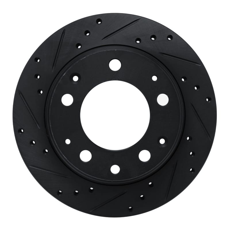 R1 Concepts — R1 Concepts Brake Rotor Drilled and Slotted Black