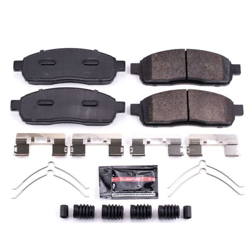 PowerStop — PowerStop - Z23 Daily Driver Carbon-Fiber Ceramic Brake Pads with Hardware Kit