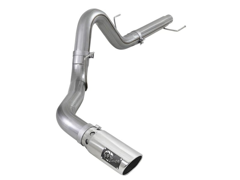 aFe — Large Bore-HD 4 IN 409 Stainless Steel DPF-Back Exhaust System w/ Polished Tip