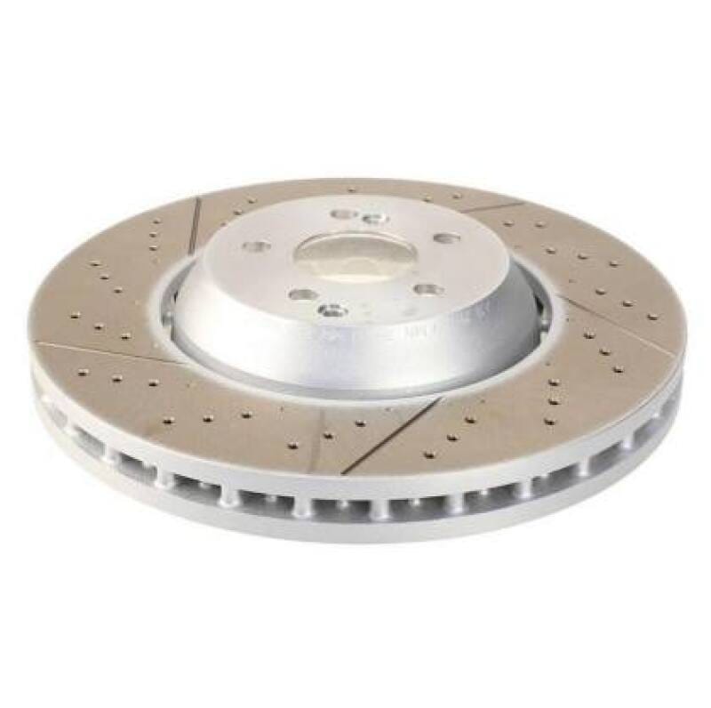 SHW Performance — SHW 15-20 Dodge Challenger/Charger V6/V8 Front Drilled-Slotted Lightweight Brake Rotor (68184587AE)