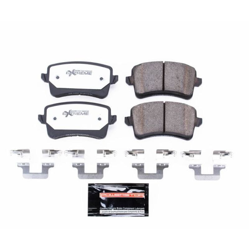 PowerStop — PowerStop - Z26 Performance Carbon-Fiber Ceramic Brake Pads with Hardware Kit