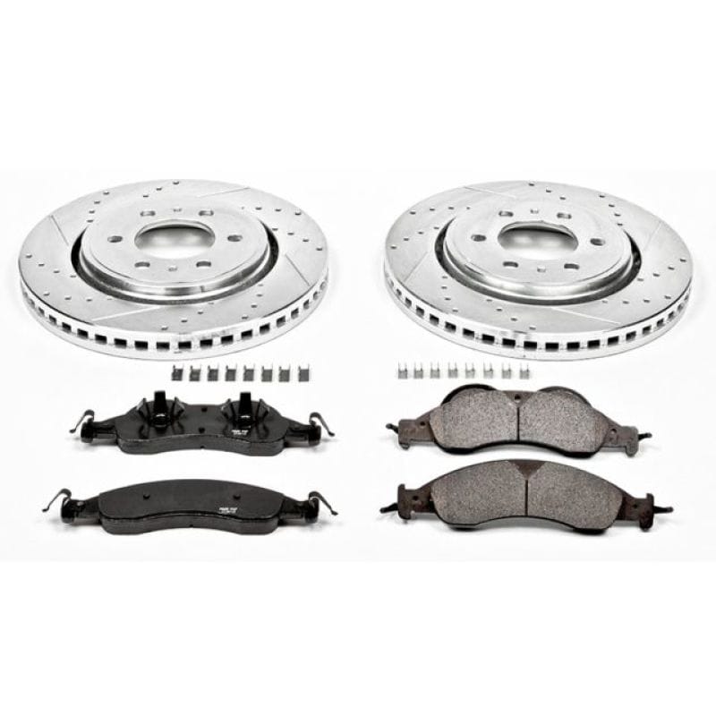 PowerStop — Z23 Daily Driver Carbon-Fiber Ceramic Brake Pad and Drilled & Slotted Rotor Kit